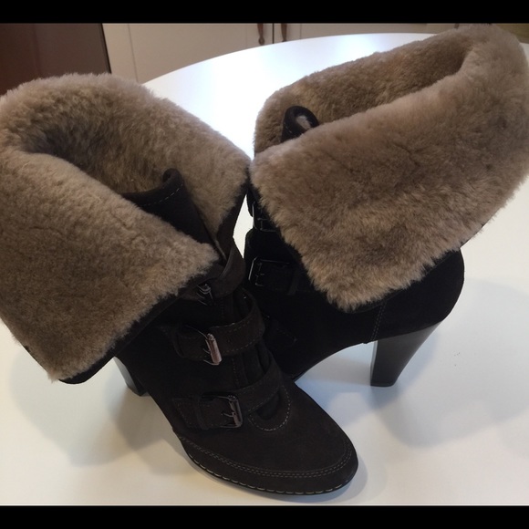 Sofft Chocolate Brown Espresso Suede Boots - 9 - Picture 2 of 8